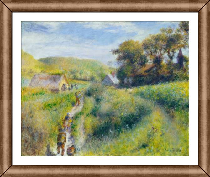 Framed and baguette paintings Pierre Auguste Renoir Grape Harvesters