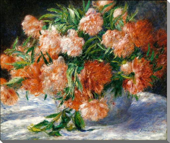 Купить и печать на заказ Картины на холсте Пьер Огюст Ренуар Peonies