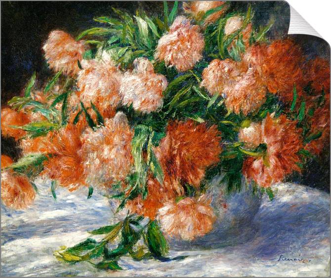 Paintings on canvas Pierre Auguste Renoir Peonies