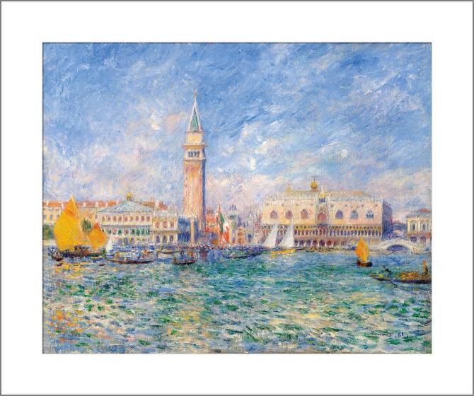 Картины, фото с паспарту Pierre Auguste Renoir The Doges' Palace, Venice