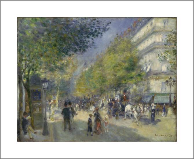 Paintings, photos from Passepartout Pierre Auguste Renoir Les Grands Boulevards