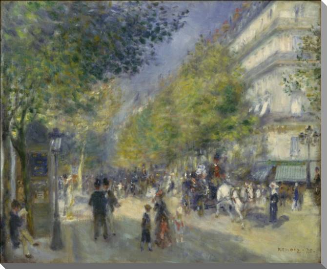 Купить и печать на заказ Картины на холсте Пьер Огюст Ренуар Les Grands Boulevards