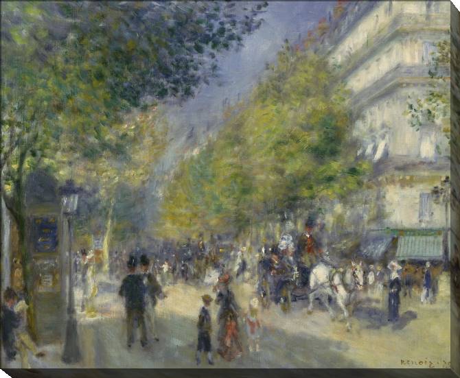 Купить и печать на заказ Картины на холсте Пьер Огюст Ренуар Les Grands Boulevards