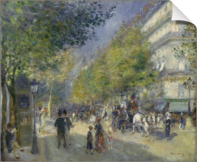 Картины на холсте Pierre Auguste Renoir Les Grands Boulevards