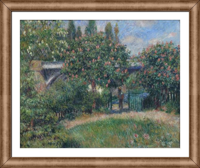 Картины в рамке, багете Pierre Auguste Renoir Railway Bridge at Chatou