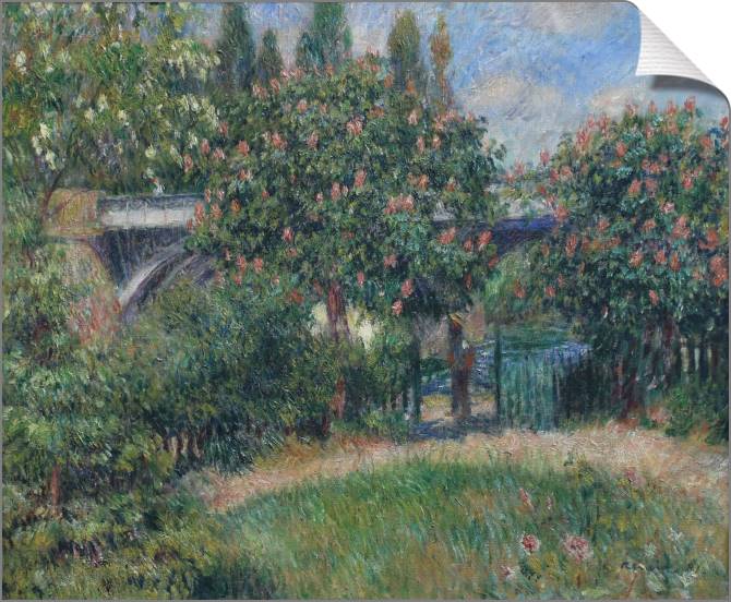Картины на холсте Pierre Auguste Renoir Railway Bridge at Chatou