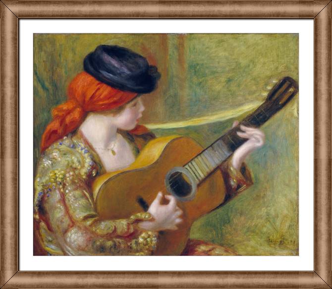 Картины в рамке, багете Pierre Auguste Renoir Young Spanish Woman with a Guitar