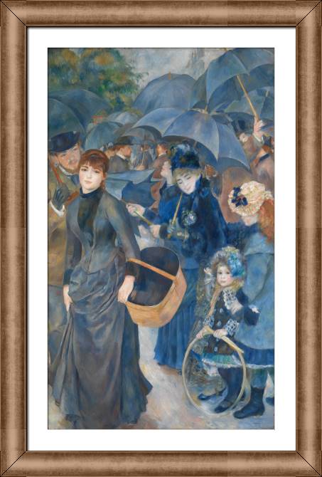 Картины в рамке, багете Pierre Auguste Renoir Umbrellas
