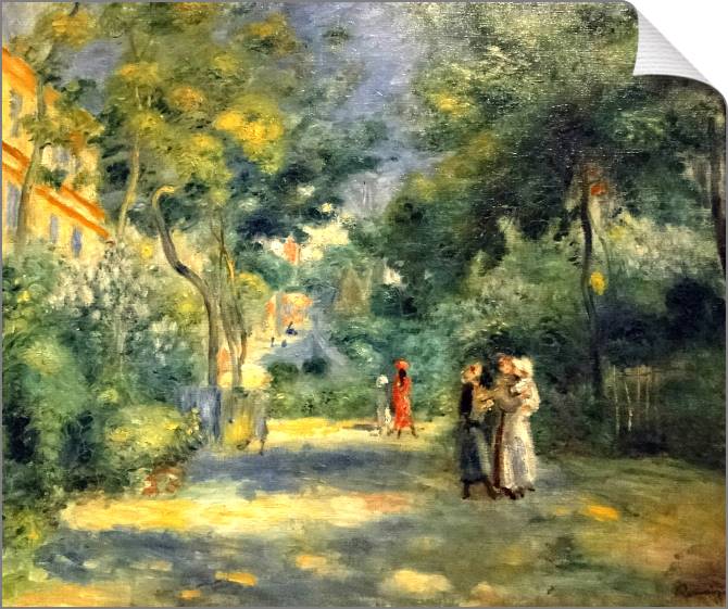 Paintings on canvas Pierre Auguste Renoir Figures in a Garden of Montmartre