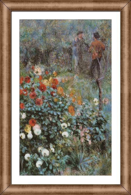 Картины в рамке, багете Pierre Auguste Renoir The Garden in the Rue Cortot at Montmartre