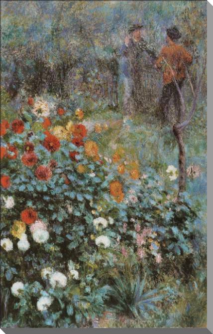 Купить и печать на заказ Картины на холсте Пьер Огюст Ренуар The Garden in the Rue Cortot at Montmartre