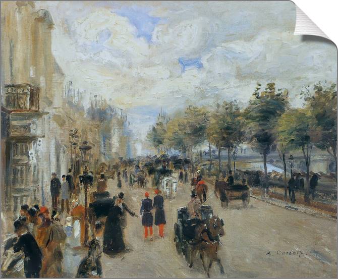 Картины на холсте Pierre Auguste Renoir Paris, the Quay of Malaquais