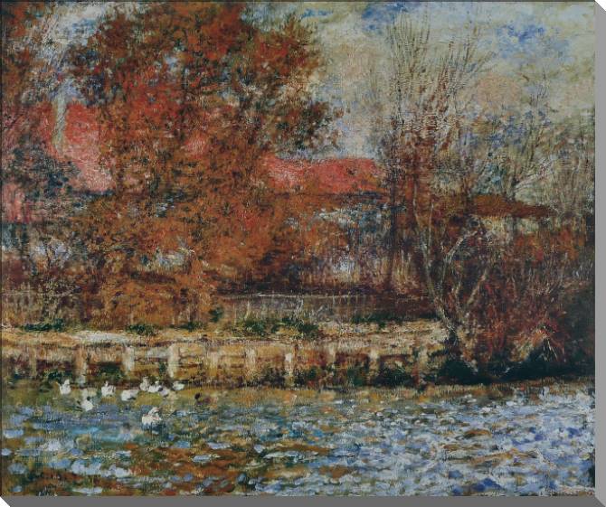 Купить и печать на заказ Картины на холсте Пьер Огюст Ренуар The Duck Pond