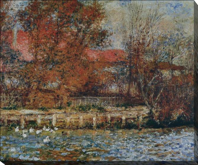 Купить и печать на заказ Картины на холсте Пьер Огюст Ренуар The Duck Pond