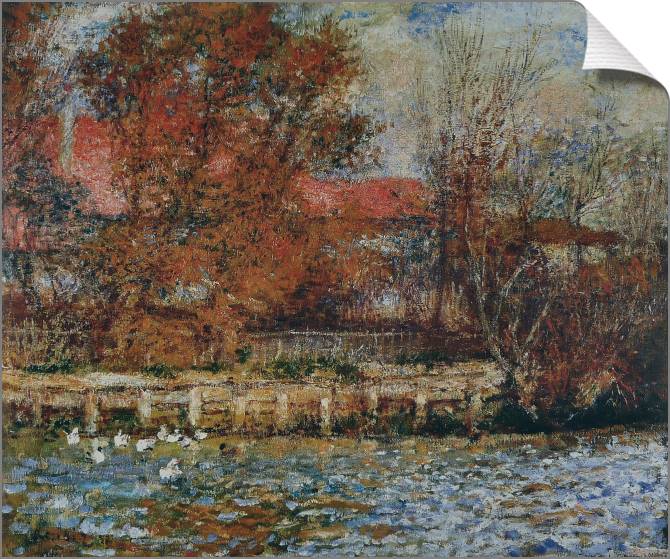 Картины на холсте Pierre Auguste Renoir The Duck Pond