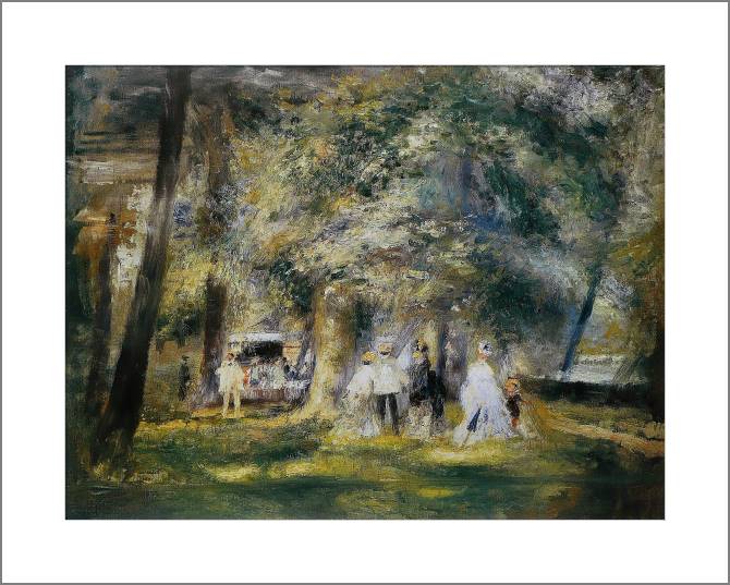 Paintings, photos from Passepartout Pierre Auguste Renoir In St Cloud Park