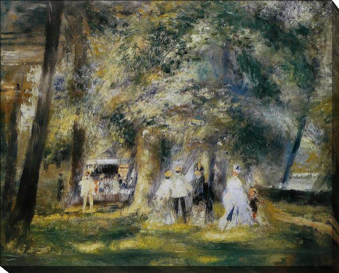 Картины на холсте Pierre Auguste Renoir In St Cloud Park
