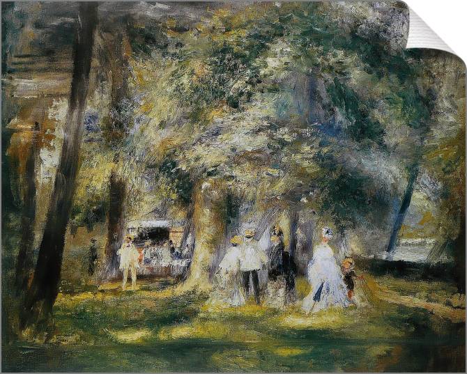 Картины на холсте Pierre Auguste Renoir In St Cloud Park