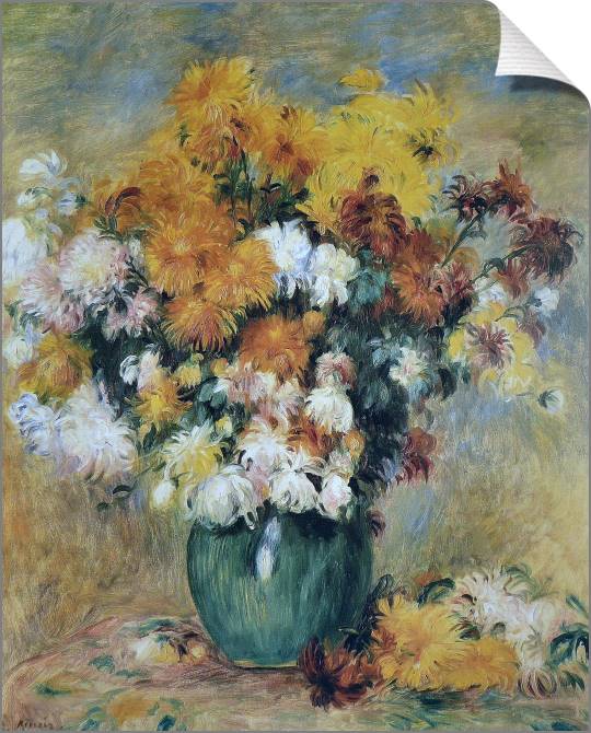 Купить и печать на заказ Картины на холсте Букет хризантем