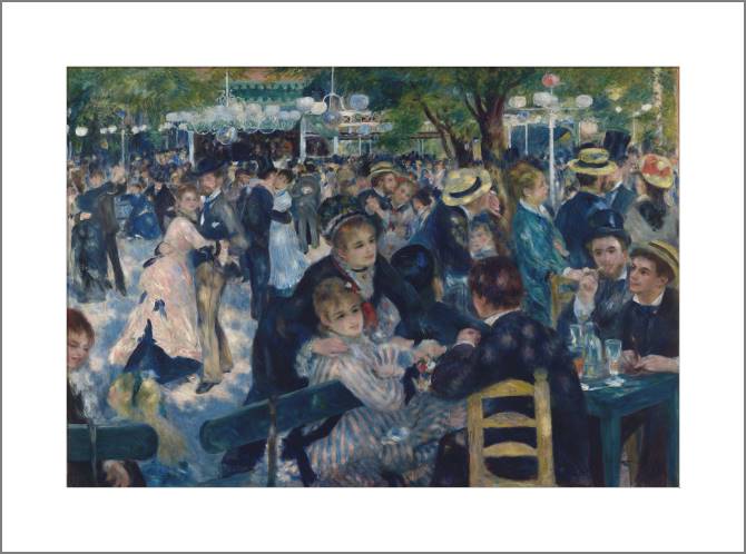 Купить и печать на заказ Картины, фото с паспарту Танцы в "Мулен де ла Галетт"