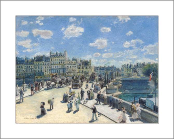 Купить и печать на заказ Картины, фото с паспарту Пон-Нёф, Париж