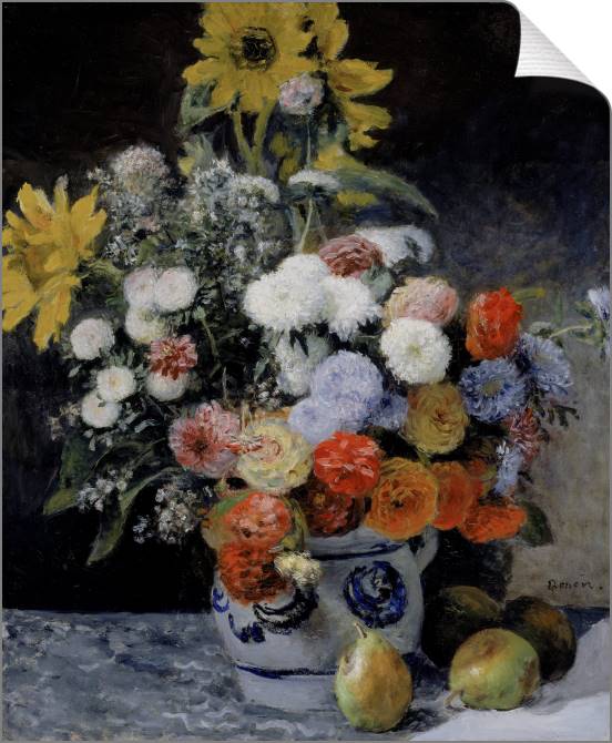 Купить и печать на заказ Картины на холсте Смешанные цветы в глиняном горшке