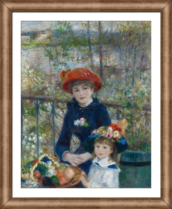 Картины в рамке, багете Pierre Auguste Renoir Two Sisters (On the Terrace)