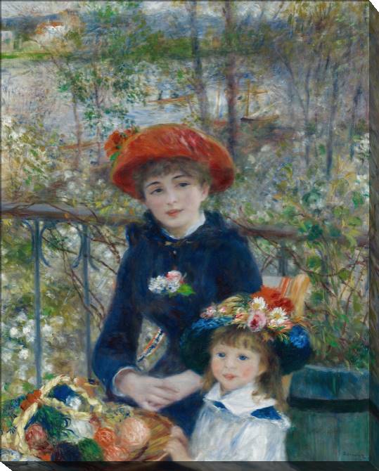 Картины на холсте Pierre Auguste Renoir Two Sisters (On the Terrace)