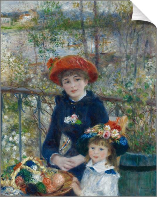 Купить и печать на заказ Картины на холсте Две сестры (на террасе)