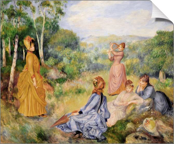 Купить и печать на заказ Картины на холсте Молодые девушки играют в бадминтон