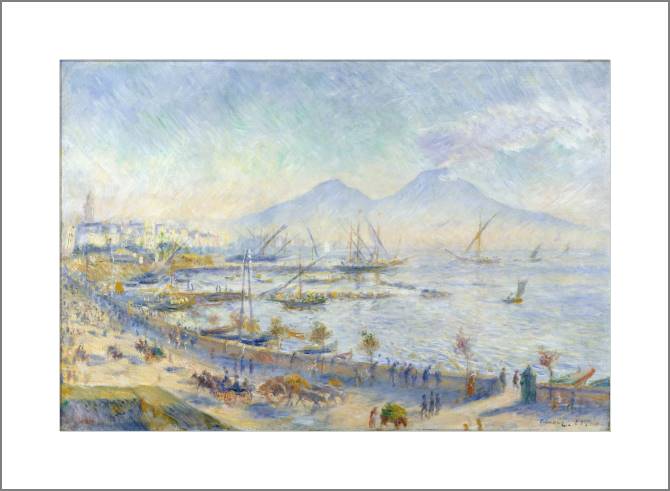 Картины, фото с паспарту Pierre Auguste Renoir The Bay of Naples (Morning)