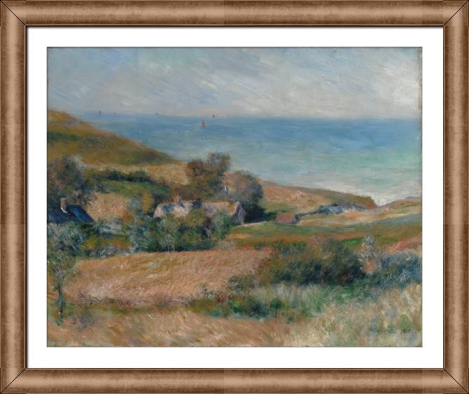 Картины в рамке, багете Pierre Auguste Renoir View of the Seacoast near Wargemont in Normandy