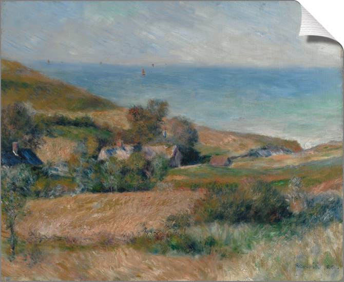 Купить и печать на заказ Картины на холсте Вид на побережье возле Варжемонта в Нормандии