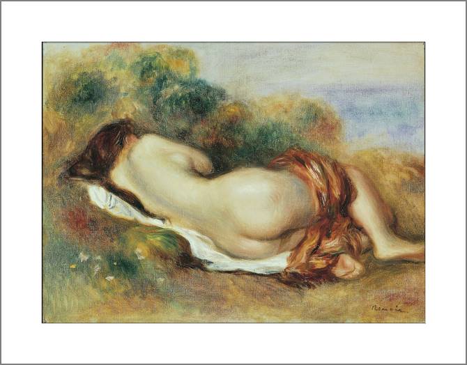 Купить и печать на заказ Картины, фото с паспарту Лежащая обнаженная