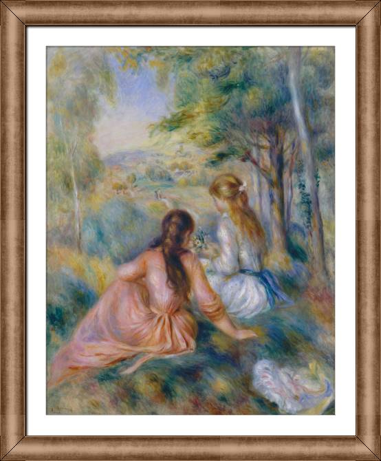 Картины в рамке, багете Pierre Auguste Renoir In the Meadow