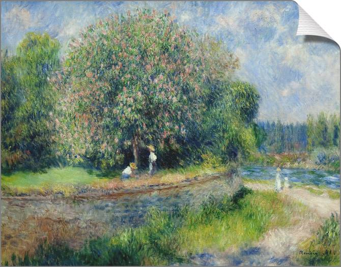 Картины на холсте Pierre Auguste Renoir Chestnut Tree Blooming