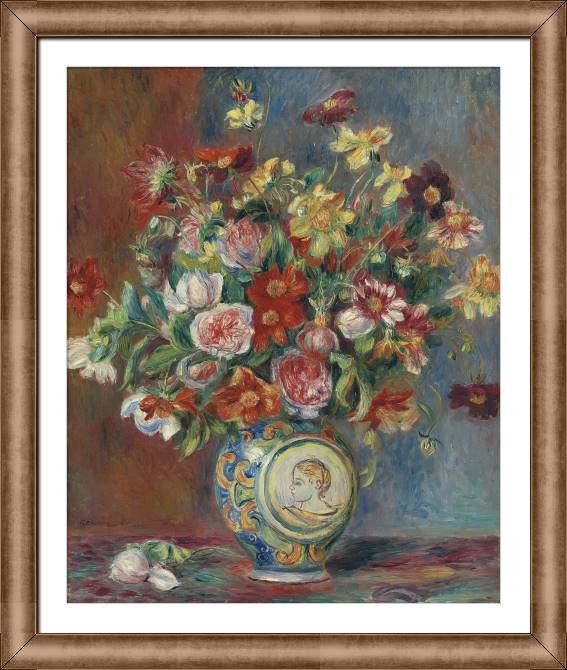Картины в рамке, багете Pierre Auguste Renoir Vase of Flowers