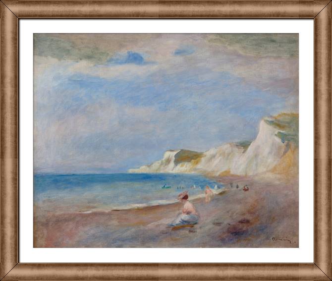 Картины в рамке, багете Pierre Auguste Renoir The Beach of Varengeville