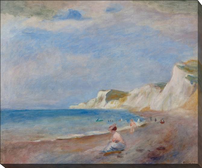 Paintings on canvas Pierre Auguste Renoir The Beach of Varengeville
