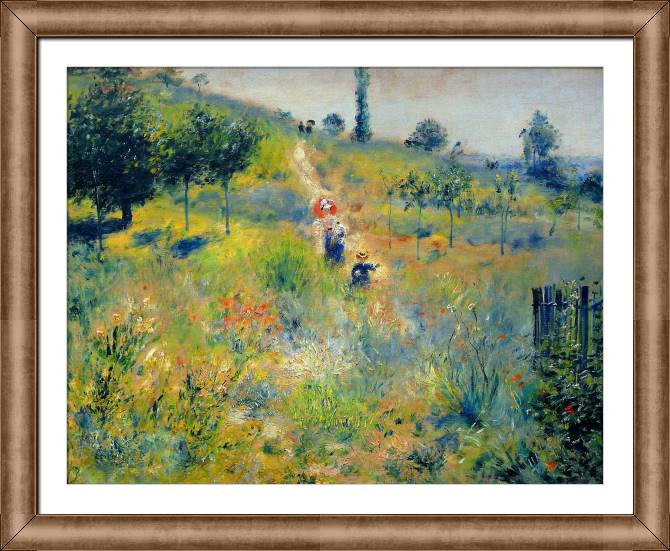 Картины в рамке, багете Pierre Auguste Renoir Path Leading through Tall Grass