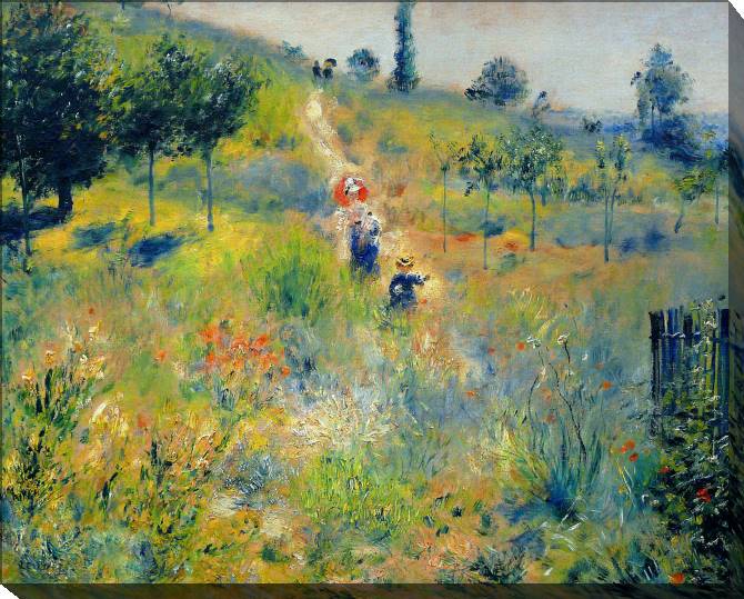 Paintings on canvas Pierre Auguste Renoir Path Leading through Tall Grass