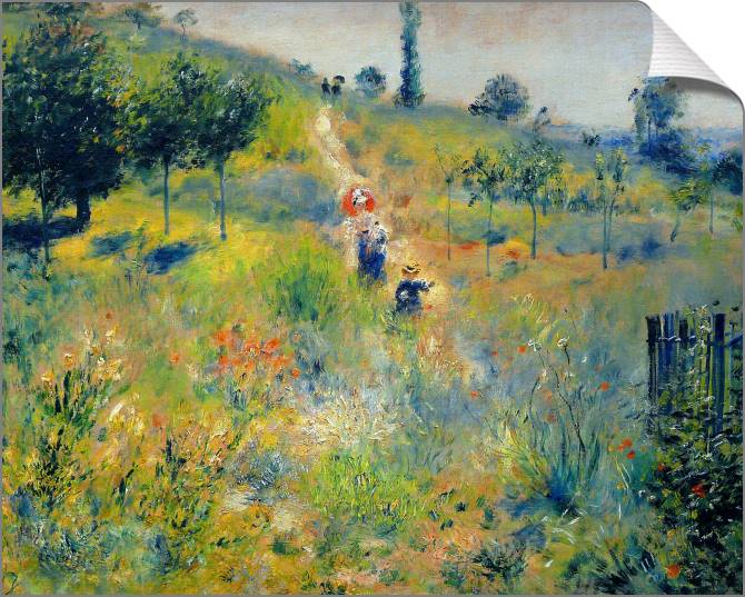 Paintings on canvas Pierre Auguste Renoir Path Leading through Tall Grass