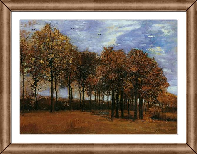 Картины в рамке, багете Vincent Van Gogh Autumn Landscape, Nuenen