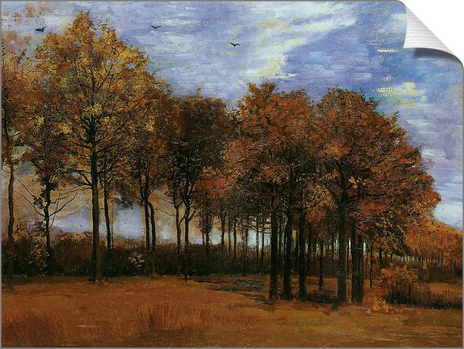 Картины на холсте Vincent Van Gogh Autumn Landscape, Nuenen