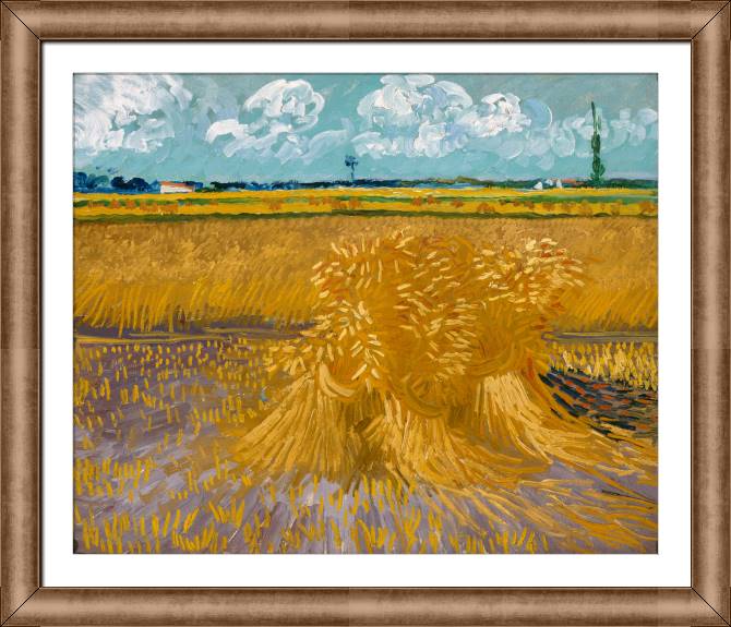 Картины в рамке, багете Vincent van Gogh Wheat Field with Sheaves