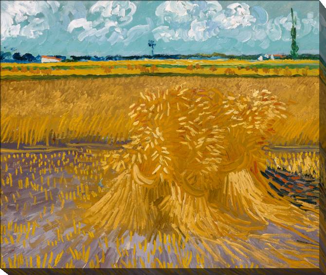 Картины на холсте Vincent van Gogh Wheat Field with Sheaves