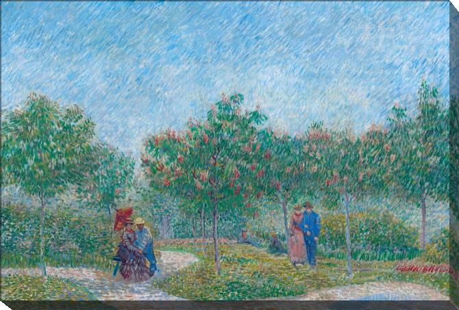 Картины на холсте Vincent van Gogh Courting Couples in the Voyer d'argenson Park in Asniere