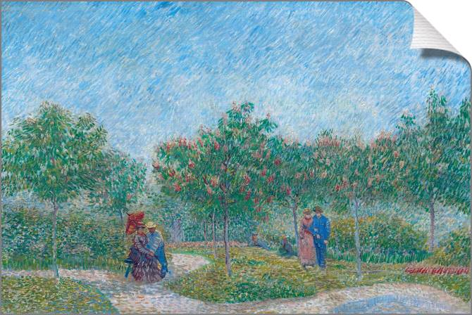 Купить и печать на заказ Картины на холсте Сад с влюбленными парами