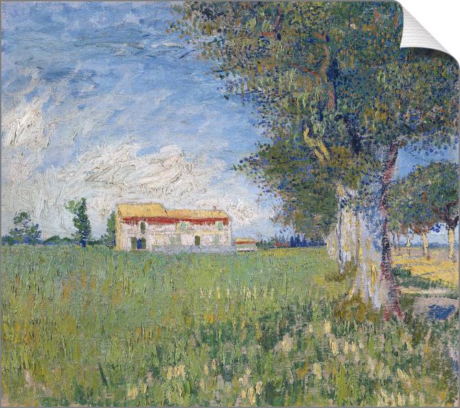 Купить и печать на заказ Картины на холсте Фермерский дом на пшеничном поле