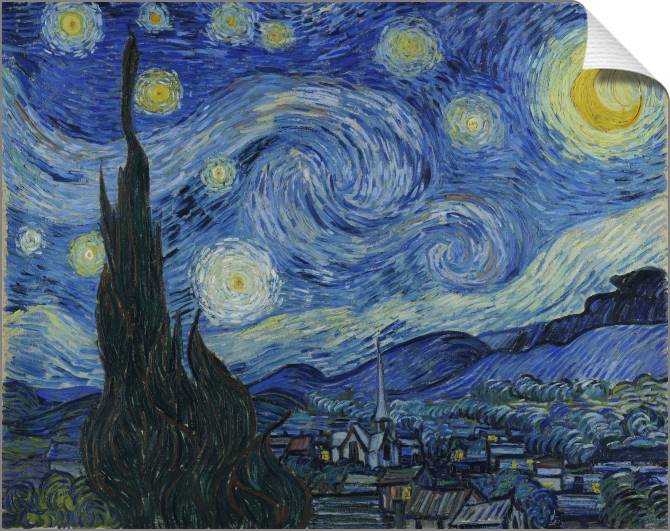 Купить и печать на заказ Картины на холсте Звёздная ночь